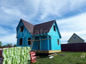 Дом с фасадной краской